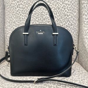 Kate Spade Sadie Dome Black Leather Purse